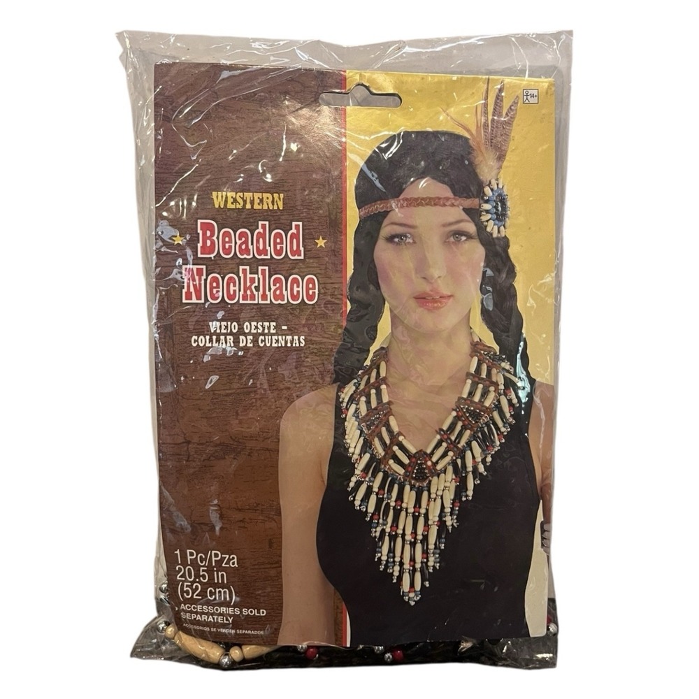 Native American Western Style Deluxe Beaded Necklace‎ Costume